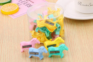 Pengasah Pensil Kartun Kelinci Berwarna untuk Anak-anak Sekolah Pengasah Pensil Plastik Tekstur Grosir - Product Image 2