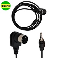 Câble adaptateur audio personnalisé à angle de 90 degrés en cuivre pur, fiche DIN mâle 8 broches, 3,5 mm, câble tressé en PVC, DC3,5 mm DIN 8 broches, fiche mâle 3,5 mm