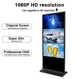 Pantalla de publicidad interactiva de señalización digital de pie con <span class=keywords><strong>sensor</strong></span> inteligente de 55 pulgadas - Product Image 2