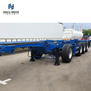 Semi-remorque utilitaire à châssis en acier robuste <span class=keywords><strong>de</strong></span> fabrication chinoise, 40 pieds, capacité <span class=keywords><strong>de</strong></span> charge maximale <span class=keywords><strong>de</strong></span> 80 tonnes - Product Image 5