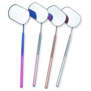 Miroir de maquillage de qualité supérieure en acier inoxydable pour extensions de cils Pinky leem, miroir à main pour greffe de cils - Product Image 4