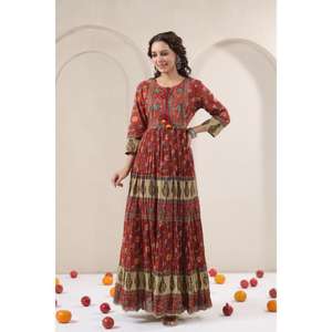 Conjunto de Kurti Tradicional Indio de Algodón con Bordado Hecho a Mano, Kurta de Alta Calidad para Mujer, Verano, Venta al por Mayor, Nuevo y Moderno - Product Image 2