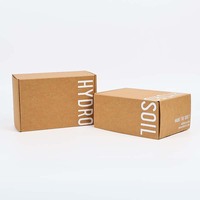 Embalaje personalizado de papel Kraft estampado cajas de papel corrugado envío postal caja de cartón impreso logotipo simple