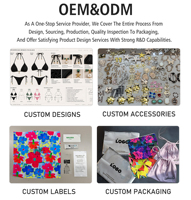 Produsen Pakaian Renang Wanita Custom, Bikini Set Motif Hewan, Pakaian Renang Segitiga Tali, Pakaian Pantai