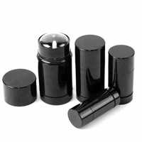 Cylindre personnalisé noir 15g 30g 50g 75g Conteneur vide de luxe en bâton de déodorant en gel Tube de déodorant d'emballage en plastique torsadé