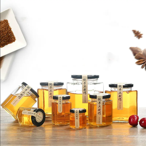 100ml 500ml 730ml Contenedor De Vidrio Hexagonal Vacío Tarro De Miel Jam <span class=keywords><strong>Jelly</strong></span> Tarro De Vidrio Con Tapa De Metal Frascos De Vidrio Para Mermeladas - Product Image 3