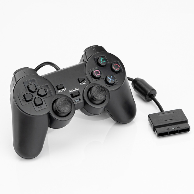 OEM Wired Game Controller for PS2 Console,Dual Vibration Analog Joystick Ergonomic Gamepad for PS2 Gaming System Plug and Play
