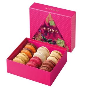 Couvercle d'emballage de biscuits de macarons au chocolat personnalisés et boîte de papier cadeau de base estampage de feuille d'or avec conception personnalisée - Product Image 2