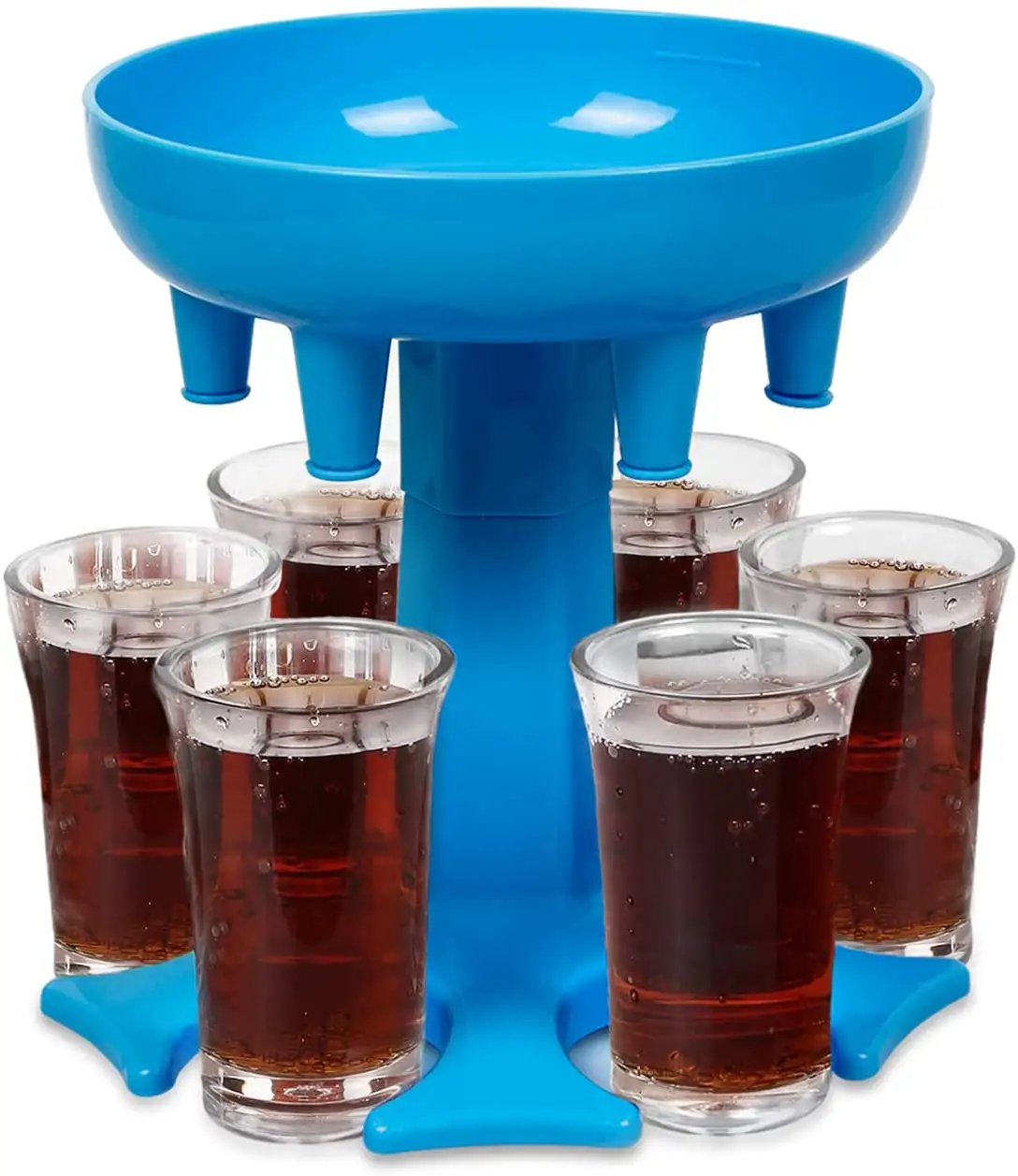 Factory Direct Drinking Games New arrival 6 Shot Glass Dispenser and holder sets for filling up 6 shot glasses