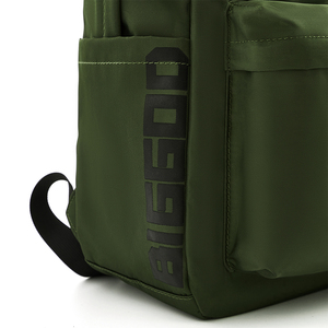 Sacs à dos scolaires unisexes en nylon Oxford de grande capacité, imperméables, tendance, avec fermeture éclair verte anti-vol en polyester - Product Image 3