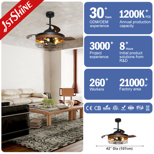 1stshine Ventilateur de Plafond Invisible Éclairage Décoratif PC Lame Moteur DC Ventilateur de Plafond Invisible avec Lumière - Product Image 3