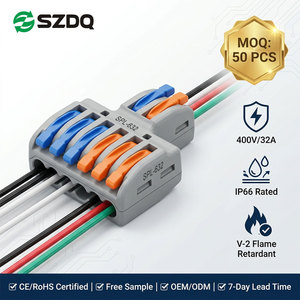 Connecteur <span class=keywords><strong>de</strong></span> raccordement compact 4 voies <span class=keywords><strong>à</strong></span> connexion rapide <span class=keywords><strong>de</strong></span> haute qualité 32A 450V PA66 pour système d'éclairage solaire et rénovation résidentielle - Product Image 1