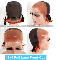 Perruques Courtes Pixie 13x4 en Cheveux Humains Vierges Indiens Alignés avec les Cuticules, 100% Naturels, pour Femmes Noires – Vente en Gros