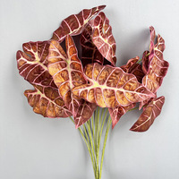 Bouquet décoratif de feuilles de paon artificielles pour la décoration de bureau, de jardin et de la maison, fleurs artificielles en plastique, plantes artificielles