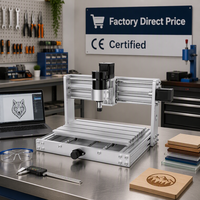 Fraiseuse CNC de bureau 3 axes avec broche 500W, cadre en aluminium, pour gravure laser sur bois, cuir, MDF
