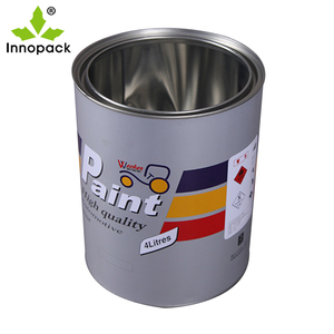 Small Round Tin Plated Steel Metal Tin <b>Bucket</b> with Snap-on <b>Lid</b> - Product Image 3