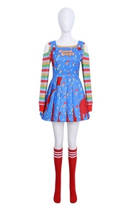 Disfraz <span class=keywords><strong>de</strong></span> <span class=keywords><strong>Chucky</strong></span> para Mujer - Disfraz <span class=keywords><strong>de</strong></span> Halloween <span class=keywords><strong>de</strong></span> la Película <span class=keywords><strong>de</strong></span> Terror Child's Play con Mangas a Rayas - Product Image 6