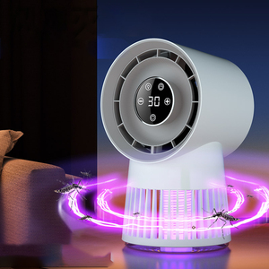 Lampe de camping portable avec ventilateur 2-en-1, lumière anti-moustiques multifonctionnelle pour l'extérieur, recharge USB, ventilateur de bureau à domicile - Product Image 2