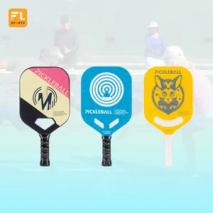 Usapa hochwertiges benutzerdefiniertes Logo 14mm 16mm tiefgeformtes Glasfaser-Kohlenstoff-Pickleball-Paddelset