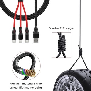 Cargador PD de 30 W, Cable de Carga 3 en 1 para Dron <span class=keywords><strong>DJI</strong></span> FPV, <span class=keywords><strong>Control</strong></span> Remoto, Controlador de Movimiento, Batería Tipo USB-C, Cargador de Dron de 30 W - Product Image 6