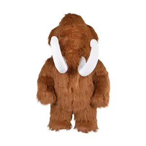 Costume de mascotte d'éléphant gonflable en peluche pour adultes