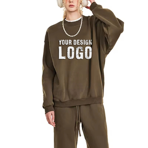 Sudadera de Mujer de Cuello Redondo, Talla Grande, Informal, de Color Sólido, para Exteriores - Product Image 2
