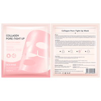 Masque en tissu aux herbes pour la nuit, au collagène rose saumon, vitamine C et acide hyaluronique, pour une peau éclatante, des pores resserrés et une peau lisse