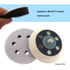 <strong>3Inch</strong> 75mm 6Holes Thick 10mm Soft Cushion Dust-free Pad Hook and Loop Sponge <strong>Interface</strong> Pad for Sander Abrasive Tools Polishing - Product Image 2