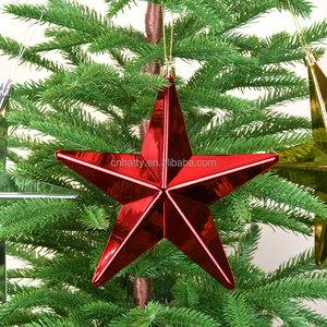 Estrella de Cinco Puntas de Plástico de Alta Calidad al por Mayor, Irrompible, Estilo Europeo, Colores Personalizables, para Árbol de Navidad y Decoración del Hogar - Product Image 1