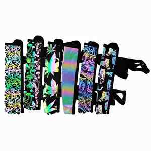 Soporte para Abanico Grande de 33 cm (13 Pulgadas), Accesorios para Fiestas Rave, Soporte para Abanico de Mano Reflectante con Luz Intermitente - Product Image 1