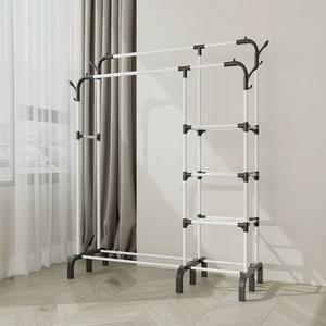 Porte-manteaux modernes en alliage de zinc pour salon, du sol au plafond, pour usage domestique et locatif, rangement simple pour vêtements - Product Image 3