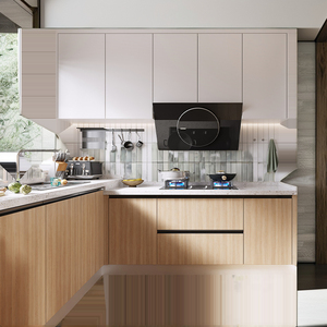Armadi da <span class=keywords><strong>cucina</strong></span> moderna della metà del secolo design elegante porta idraulica Lift sistema di soggiorno lacca acrilico trattamento superficiale cerniera - Product Image 2