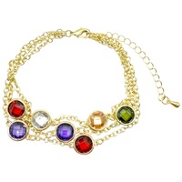 Bracelet chaîne triple couche ZMJ tendance en laiton plaqué or 14K avec 7 doubles visages de tortue et zircon serti, fermoir mousqueton, chaîne d'extension