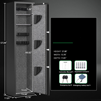 Kavey Large Size Hochwertiger Stahl Safe Box Finger abdrucks chloss Langlebiger Tresor Defensive Item Storage Persönliche Schutz wand