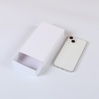 Boîte à tiroir en papier recyclable personnalisée avec fenêtre transparente en PVC mat, boîte coulissante en carton kraft noir, rouge, blanc, emballage cadeau