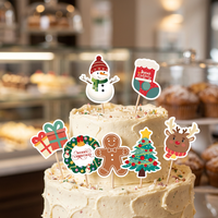 Vente en gros de pics à gâteau Jimao écologiques en bambou, réutilisables, design canne à sucre, pour la décoration de pâtisseries d'anniversaire