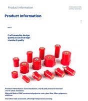 Isolateur hexagonal rouge JYZ en gros, support de barre omnibus, isolateur de poteau, pour borne de recharge de véhicules électriques et stockage d'énergie, OEM
