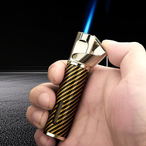 Ensemble portable briquet et coupe-cigares en alliage de zinc, coupe-cigares coupe-vent <span class=keywords><strong>à</strong></span> flamme droite pour hommes, vente en gros - Product Image 2