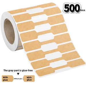 500แผ่น/ม้วนกระดาษกาวอะคริลิคสำหรับกันน้ำสติกเกอร์ป้ายราคาสร้อยคอแหวน - Product Image 6