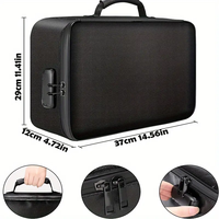 Bolsa Ignífuga Personalizada para Documentos, Tela de Fibra de Vidrio Negra, Carpeta de Archivos de Gran Capacidad, Organizador de Acordeón, Caja de Almacenamiento Expandible