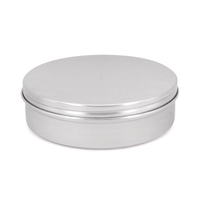 Boîte ronde en aluminium pour cosmétiques, conteneur métallique vide pour thé, pot à bougie multifonction en aluminium pour le rangement quotidien