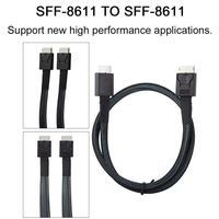 Kabel Oculink 4i PCIe Gen3 SFF-8611 ke SFF-8611 Kabel Ekstensi Transmisi Data Kecepatan Tinggi 0.5m untuk Penyimpanan Data Server