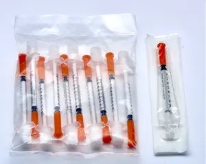 BERPU BRAND Sterile Medical Insulin Syringes With Luer Locks For Secure And Easy Needle Attachment