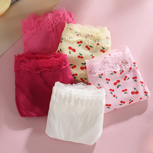 Mutandine in maglia sottile con decorazione in pizzo con Logo in vita - Product Image 3