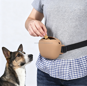 VaryWell Bolsa Portátil de Silicona para Premios de Perro, Bolsillo para Alimentos y Snacks para Adiestramiento Canino, Almacenamiento de Comida para Paseos con <span class=keywords><strong>Perros</strong></span>, Producto para Cintura - Product Image 3