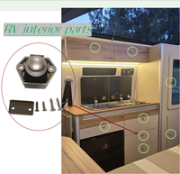 Poignée de verrouillage à bouton-poussoir pour armoire de camping-car et caravane