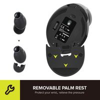 DELUX M618PD Souris verticale ergonomique sans fil 2,4 GHz 4000 DPI rechargeable 6 boutons pour PC portable