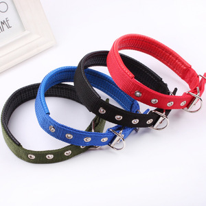Colliers en mousse de nylon rayé à motif solide pour chiens et chats rembourrés avec des décorations de ruban 5 tailles en stock par le fabricant - Product Image 3