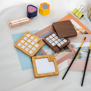 Caja de <span class=keywords><strong>paleta</strong></span> de acuarela de madera de nogal de 15 <span class=keywords><strong>colores</strong></span>, herramientas de <span class=keywords><strong>pintura</strong></span> de viaje, <span class=keywords><strong>paleta</strong></span> de acuarela portátil con Clip para estudiantes y artistas - Product Image 2