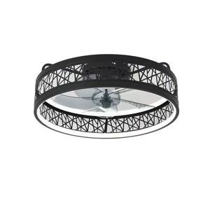 <b>Small</b> Ultra-Thin LED Fan Lamp With Remote Control for Household & Outdoor Use Iron Body LED <b>Ceiling</b> Fan Lamp - Product Image 1